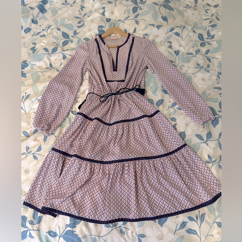 Tory Burch Geometric Circle Print Dress Size 0, Size 2, size 4 (Auburn colors!)